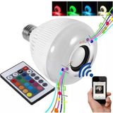 Lampada Musical Caixa Som Bluetooth Led Rgb Com Controle