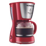 Cafeteira Mondial Dolce Arome C-35-18x Vermelha/inox 220v - 18 Xícaras, Jarra Em Vidro, Corta-pingos