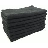Toalhas Rosto Dugu 15 Unid. 45x70cm 85g Algodão Pretas