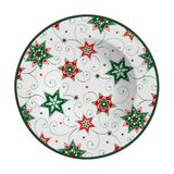 Conjunto Com 6 Pratos Fundo Natal Primeira Linha