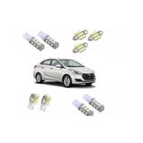 Kit Lâmpada Led Super Branca Hb20x Hb20 Ré Pingão Teto Placa