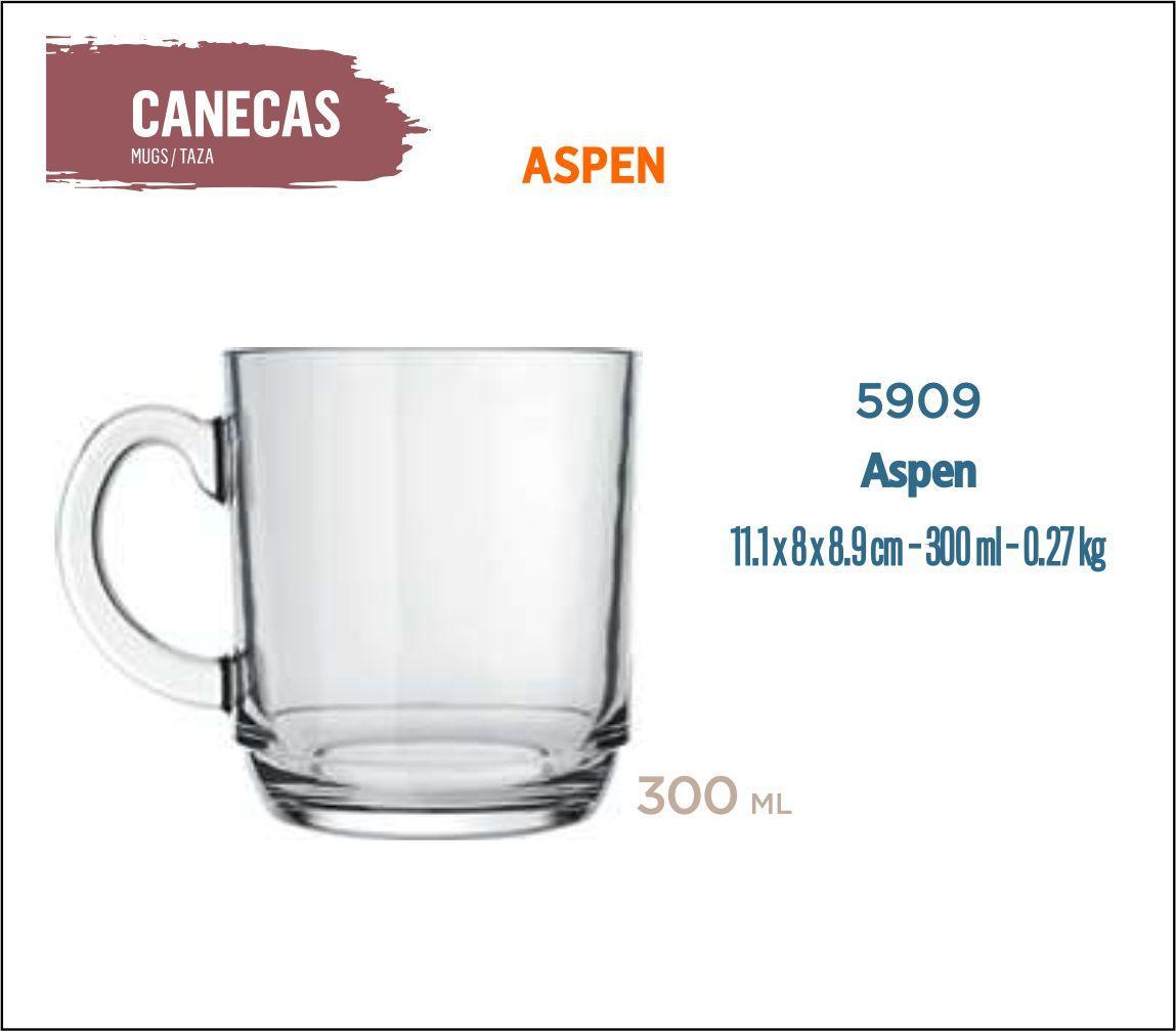 12 Caneca Aspen 300ml-café C/leite-cappuccino-chocolate-chá