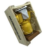 Kit De Café Individual - Amarelo - Demolição Com Engradado