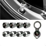 Kit Tampa Bico Valvula Pneu Roda Inox Antifurto Fiat Italia