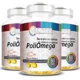 Kit 3x Poliomega Ômega 3 Vitaminas 1000 Mg 60 Cápsulas