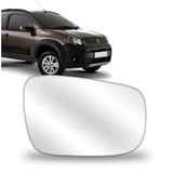 Lente Retrovisor Uno Way 2010 2011 2012 2013 Com Base