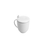 Caneca Porcelana Wolff Infusor Com Tampa Birds Branco 350ml
