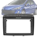 Moldura Painel 2 Din 9 Polegadas Peugeot 308 2007 Até 2012