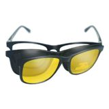 Óculos Troca Lentes Feminino Masculino Quadrado 3 Em 1 Lent