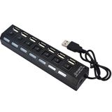 Hub Usb 2.0 Com 7 Portas Switch On/off E Led Indicador