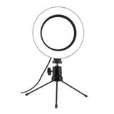 Ring Light 6 Polegadas Iluminador 16cm Usb Led E Mini Tripé