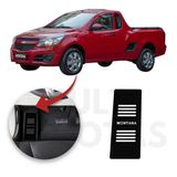Descanso Pé Chevrolet Montana 2011 A 2021 Aço Escovado Preto