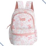 Mochila Notebook Alças Feminina Cartoon Doodle Art Juvenil