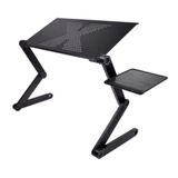 Mesa Para Notebook Multifuncional Articulável Sofá Preta T8