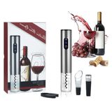 Kit Abridor De Vinho Saca Rolha Elétrico Recarregável Usb