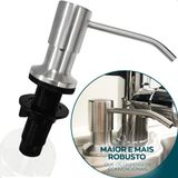 Porta Detergente Dispenser De Embutir Inox Escovado 500ml