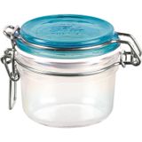 Pote De Vidro Fido Terrina Tampa Azul Bormioli Rocco 125 Ml