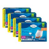 Fralda Descartável Tena Adulto Pants Dermacare Tamanho G/eg - 4 Pacotes Com 16 Fraldas - Total 64 Tiras