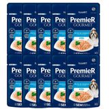 Kit 10un Ração Úmida Premier Gourmet Sachê Cães Adultos Raças Pequenas Peito De Frango E Arroz Integral 85g