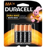 Pilha Alcalina Aaa Duracell Com 4 Unidades Duracell