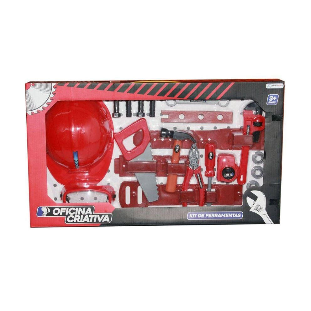 Oficina Criativa Kit Ferramenta com Capacete - Multilaser Menor preço em Oficina Criativa Kit Ferramenta com Capacete - Multilaser