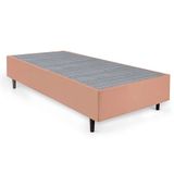 Cama Box Solteiro King com Colchão Mola Ensacada Macio Guldi Natural e Azul