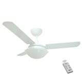 Ventilador Strill Branco 110V 3 Pás Branca e Controle Remoto