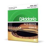 Encordoamento Violão Aço 09-45 Corda Extra D Addario Ez890-b [f035]