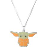 Disney Star Wars The Mandalorian The Child Silver ou Gold Plated Necklace, Licença Oficial