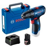 Furadeira e Parafusadeira 3/8" Bosch GSR 120-LI com Bateria 12V, Carregador e Maleta 12V