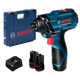 Chave de Impacto 1/4" Bosch GDR 120-LI com 2 Baterias 12V e Maleta