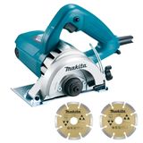 Serra Mármore Dupla Isolação 1300 Watts 220 Volts 13.800 Rpm + 2 Discos  - 4100nh3zx2 - Makita