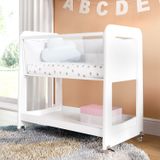 Mini Berco Moises Com Colchao Coleção Moisés Branco Acetinado