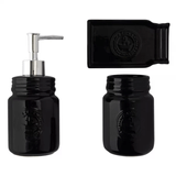 Kit Banheiro Lavado Acessórios Luxo Preto Cerâmica 3 Peças