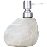 Saboneteira Líquida Lavabo Textura Obsidiana Branco Cerâmica