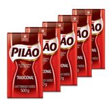 Café Pilão Torrado E Moído Tradicional 5 Pacotes De 500g
