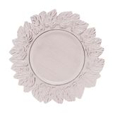 Sousplat De Plástico Platinado Garden Leaf Branco 35cm