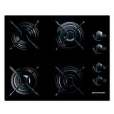 Cooktop 4 Bocas Brastemp com Grades de Aço Inox e Acendimento Automático - BDD61AE