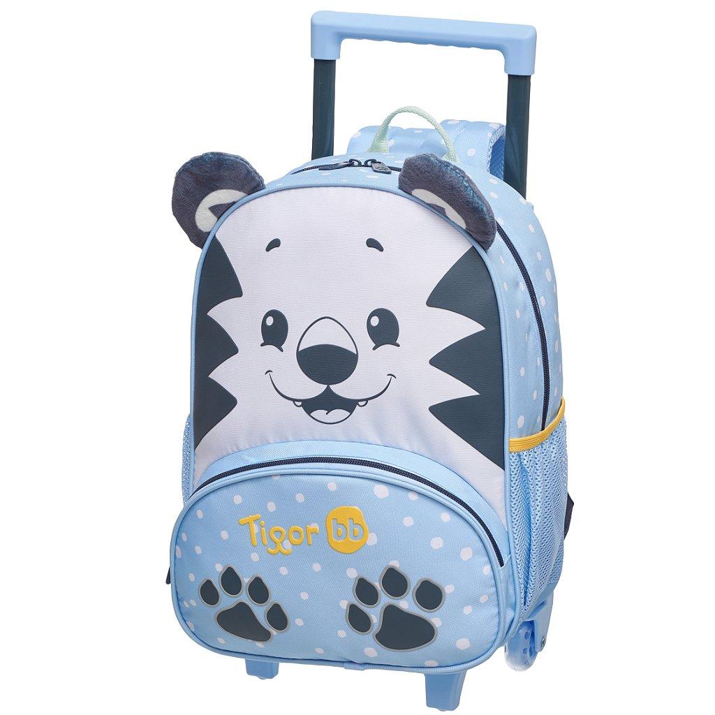 Mochila De Rodinhas Tigor  T. Tigre Com Alças Toddler Azul