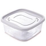 Pote De Plástico Clic Quadrado 2,85 Litros Branco Plasutil Ref. 2763