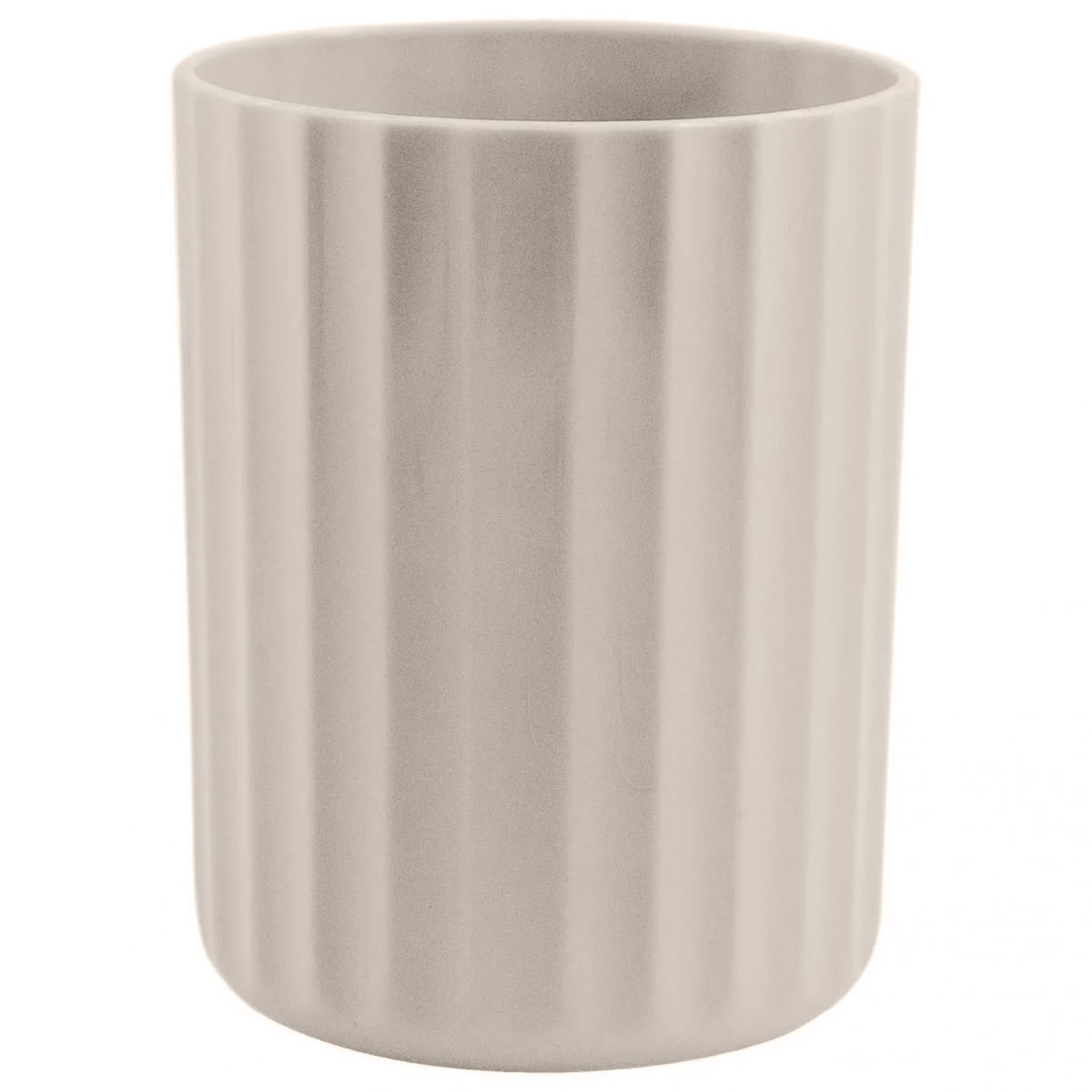 Vaso Decorativo Bege Groove Vaso De Flor Pequeno Linha Plantar OU