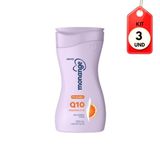 Kit C/03 Monange Leite Hidratante Q10 Pele Normal A Seca 200ml