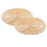 Conjunto 2 Descansos Panela De Fibra Natural Palm 20cm