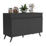 Balcão Cozinha Gabinete Pia 120cm 2 Portas Veneza Multimóveis V3738 Preto Preto