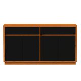 Balcão Buffet 4 Portas E 2 Gavetas De 150cm Em Mdf Lorient Ype - Preto