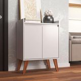 Aparador Buffet 60cm Retro Mdf Branco Madri - On Móveis