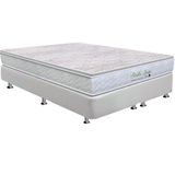 Cama Box Queen: Colchão Molas Ensacadas Orthoflex Starflex Dream New + Base Crc Courano White