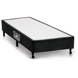 Cama Box Base Solteiro Lux Chenille Black (88x188x23)