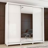 Guarda Roupa Clara Plus Casal 3 Portas Carioca Móveis Branco