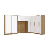 Quarto Modular Kappesberg Adapt Nogueira/branco 5 Peças 418cm X 263cm